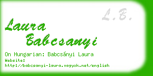 laura babcsanyi business card